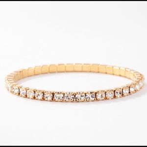 Touchstone Crystal Golden Stretch Bracelet